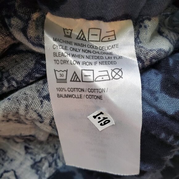 Encore by Idina Menzel Petite Cotton Gauze Ankle Pants Blue Floral Print 2XP - Picture 5 of 16